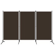 3-Panel Room Divider Brown