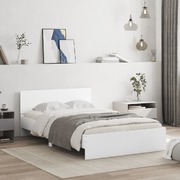 Bed Frame with Headboard White 