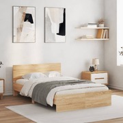 Bed Frame with Headboard Sonoma Oak
