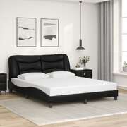 Bed Frame with Headboard Black Queen Size 