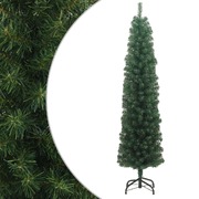 Slim Artificial Christmas Tree with Stand Green 240 cm PVC