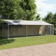 Large Dog Run Enclosure Galvanised Steel Roof | EXTG