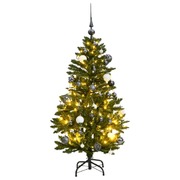 Artificial Hinged Christmas Tree with 150 LEDs , Ball Set 150 cm