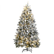 Artificial Hinged Christmas Tree 300 LEDs, Ball Set 180 cm