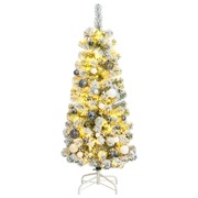 Artificial Hinged Christmas Tree with 150 LEDs , Ball Set 120 cm