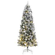 Artificial Hinged Christmas Tree with 300 LEDs , Ball Set
