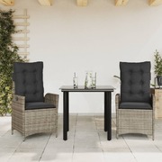 3 Piece Garden Dining Set with Cushions