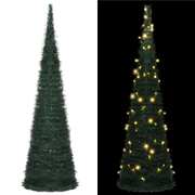 Pop-up String Artificial Christmas Tree with LED Green 150 cm