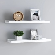 Picture Frame Ledge Shelves 2 pcs White 