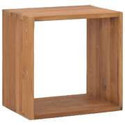 Bedside Cabinet Solid Teak Wood Cube Shape