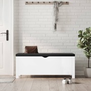 Storage Box with Cushion High Gloss White