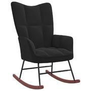Rocking Chair Black Velvet