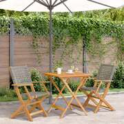 Functional 3 Piece Bistro Set Grey Garden Gathering Urban Style 