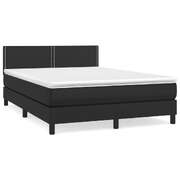 Durable and Comfortable Box Spring Bed with Mattress in Black Queen Size