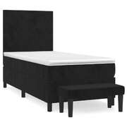 Black Box Spring Bed with LED Pocket Spring Fabric Mattress King Single