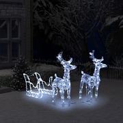 Reindeers & Sleigh Christmas Decoration 160 LED Acrylic