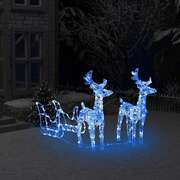 Reindeers & Sleigh Christmas Decoration 160 LEDs /Acrylic