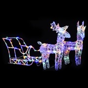Reindeers & Sleigh Christmas Decoration 160 LEDs  Acrylic