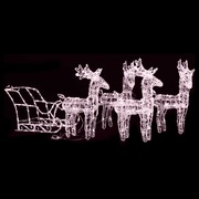 Reindeers & Sleigh Christmas Decoration Acrylic