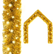 Christmas Garland with LED Lights Gold
