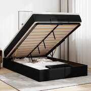 Ottoman Bed with Mattress Home Bed Base Black Super Single - Elegant