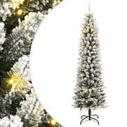 Stylish Artificial Christmas Tree with 300 LEDs and Flocked Snow Xmas Tree