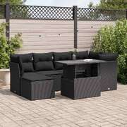 Garden Sofa Set with Cushions Modular Sofa 7 Piece Poly Rattan - Comfort & Style