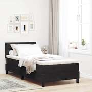 Black and White King Single Box Spring Bed with Durable Fabric Frame