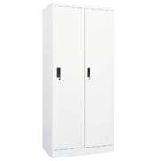Steel Storage Wardrobe Cabinet Freestanding Clothes Closet with Hanging Rail