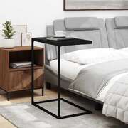 C-Shape Side Table Black Engineered Wood | EXTG
