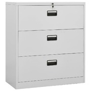 Filing Cabinet Light Grey Steel