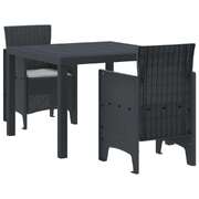 Contemporary Garden Dining Set 3 pcs Indoor Outdoor Use Home Comfort 