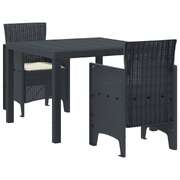 Premium Garden Dining Set 3 pcs Indoor Outdoor Use Urban Style 