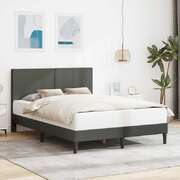 Double Bed Frame Corduroy Headboard Dark Grey | EXTG