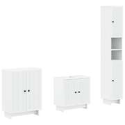 Bathroom Cabinet Set White Engineered 30x31x190cm