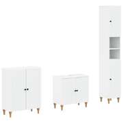 Bathroom Cabinet Set White Engineered Wood 30x31x190cm