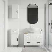 Bathroom Cabinet Set White Engineered 30x31x80cm