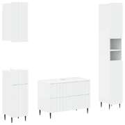 Bathroom Cabinet Set White Wood 30x31x190cm