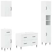 Bathroom Cabinet White Engineered 30x31x190cm