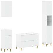 Bathroom Cabinet Set White Engineered 30x31x190cm