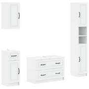 Bathroom Cabinet White Engineered 30x31x190cm
