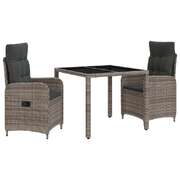 Outdoor Dining Set 3 Piece Reclining Chairs | EXTG