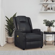 Massage Chair Black-Faux Leather