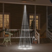 Christmas Tree on Flagpole Cold white 310 LEDs