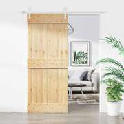 Sliding Door Natural Solid Pine 85x210cm
