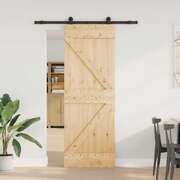 Sliding Door Natural Steel 70x210cm