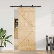 Sliding Door Natural Steel 85x210cm