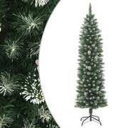 Artificial Slim Christmas Tree with Stand 180 cm PVC