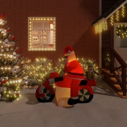 Christmas Inflatable Santa on Motorcycle LED