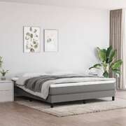 Dark Grey Queen Pocket Spring Mattress Medium Firm Fabric Foam Support
